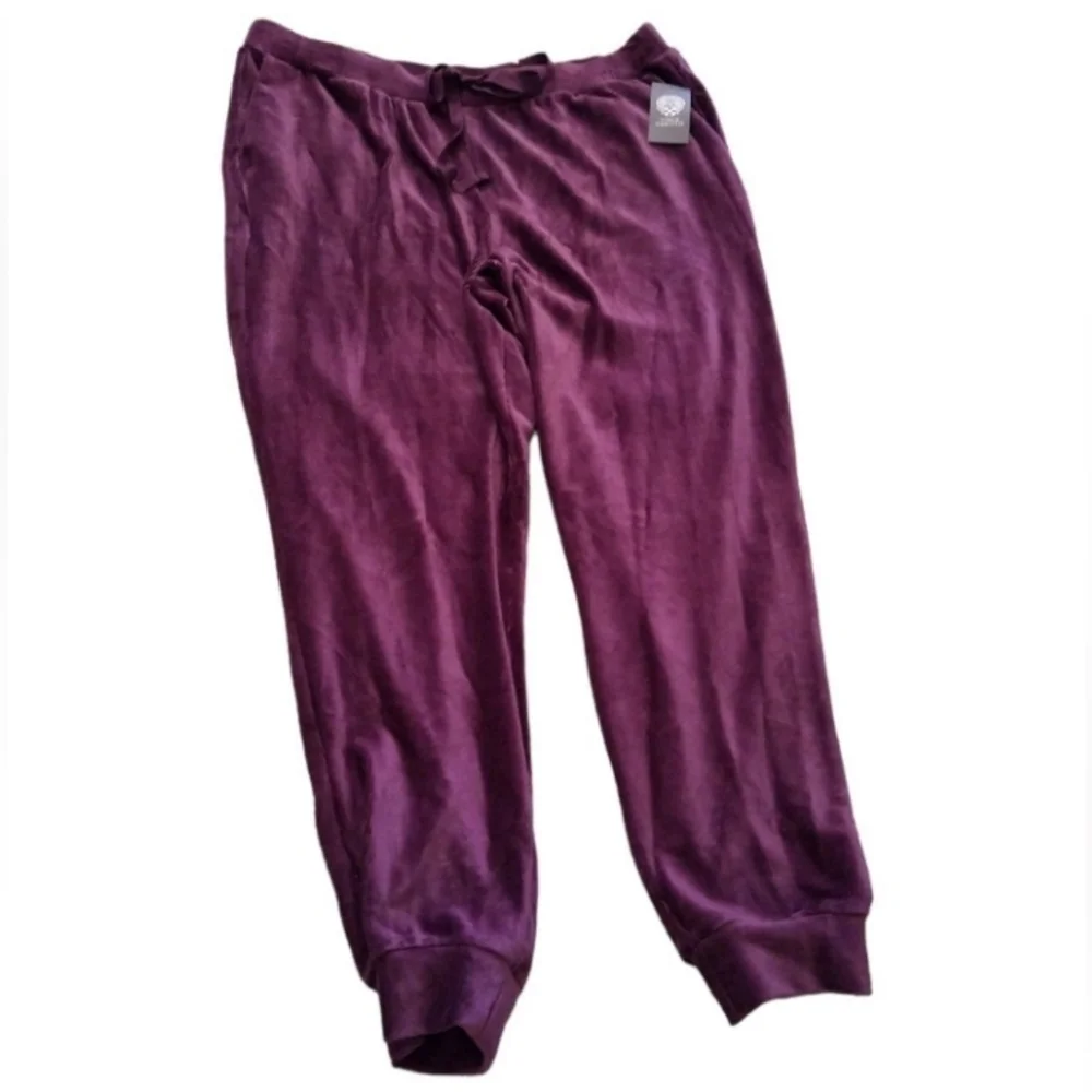 Vince Camuto Purple Corduroy Cotton Blend Drawstring Waist Joggers NwT 2X - Picture 2 of 12
